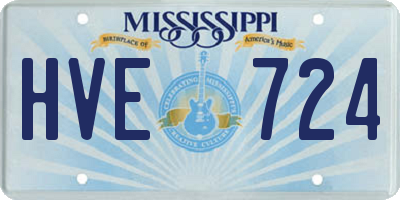 MS license plate HVE724