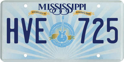MS license plate HVE725