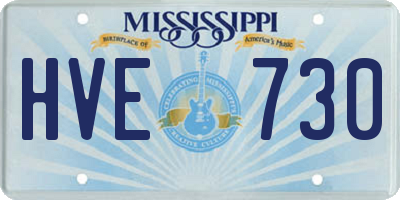 MS license plate HVE730