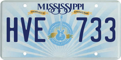 MS license plate HVE733
