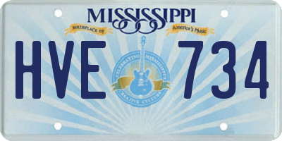 MS license plate HVE734