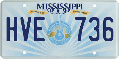 MS license plate HVE736