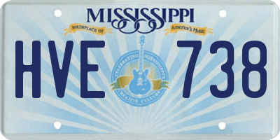 MS license plate HVE738