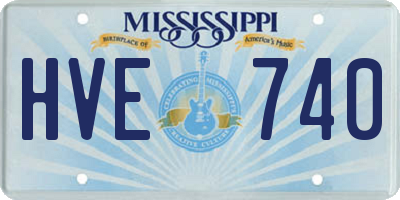 MS license plate HVE740