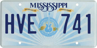 MS license plate HVE741