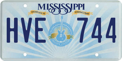 MS license plate HVE744
