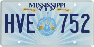 MS license plate HVE752