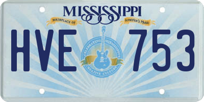 MS license plate HVE753