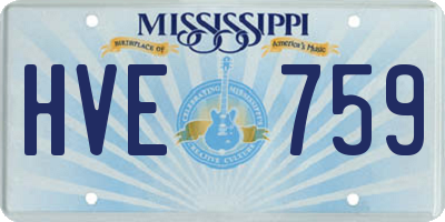 MS license plate HVE759