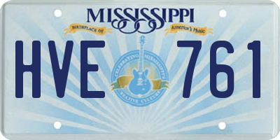 MS license plate HVE761
