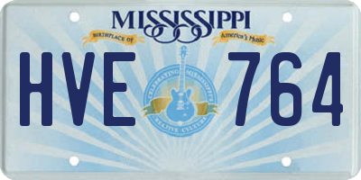 MS license plate HVE764