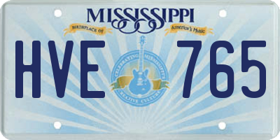 MS license plate HVE765