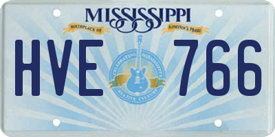 MS license plate HVE766