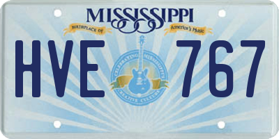 MS license plate HVE767