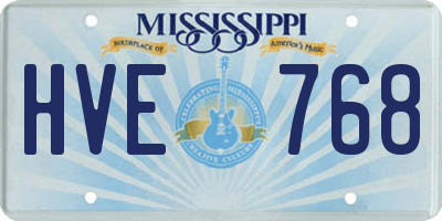 MS license plate HVE768
