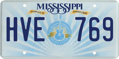 MS license plate HVE769