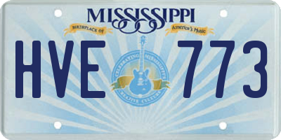 MS license plate HVE773