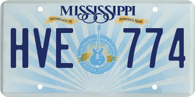 MS license plate HVE774