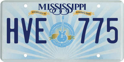 MS license plate HVE775