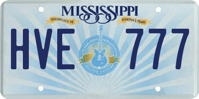 MS license plate HVE777