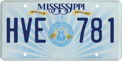 MS license plate HVE781