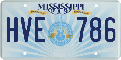 MS license plate HVE786