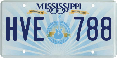 MS license plate HVE788