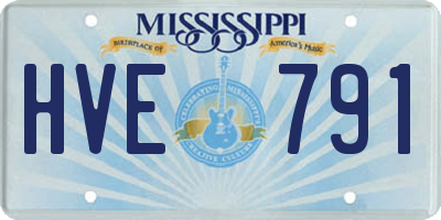 MS license plate HVE791