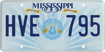 MS license plate HVE795