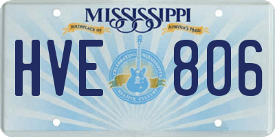 MS license plate HVE806