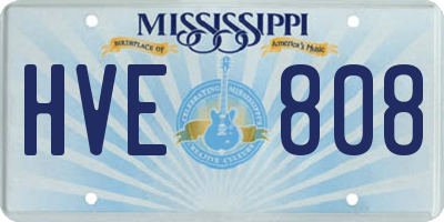 MS license plate HVE808
