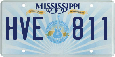 MS license plate HVE811