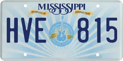 MS license plate HVE815