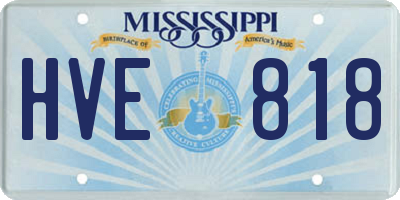 MS license plate HVE818