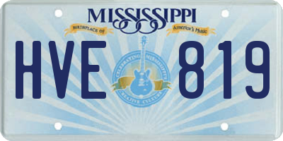 MS license plate HVE819