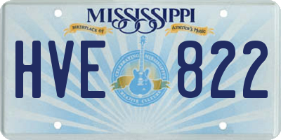 MS license plate HVE822