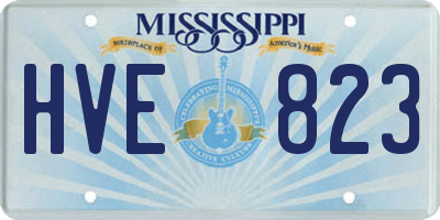 MS license plate HVE823