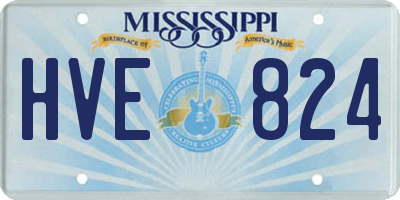 MS license plate HVE824