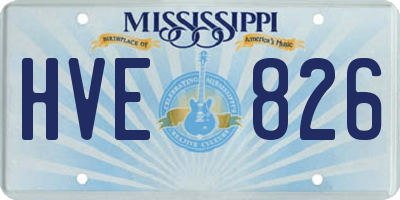 MS license plate HVE826