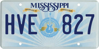 MS license plate HVE827