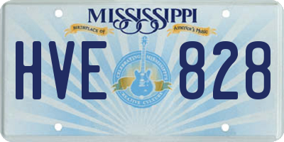 MS license plate HVE828