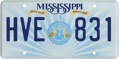 MS license plate HVE831