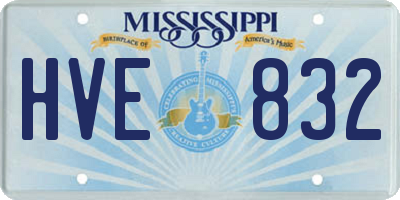 MS license plate HVE832