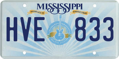 MS license plate HVE833