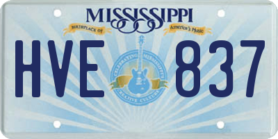 MS license plate HVE837