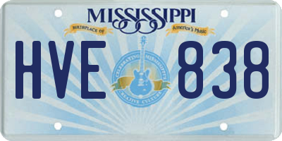 MS license plate HVE838