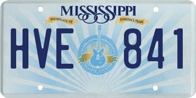 MS license plate HVE841
