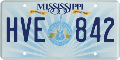 MS license plate HVE842