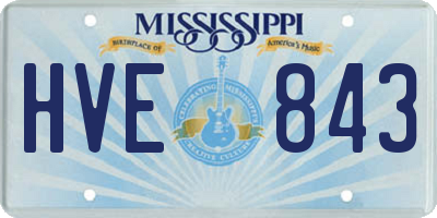 MS license plate HVE843