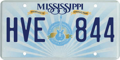 MS license plate HVE844